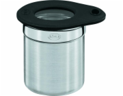 Pěstební hrnec s poklicí 100 ml nerez/stříbrný silikon