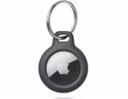 Hrubá klíčenka s TPU karabinou pro Apple AirTag Black