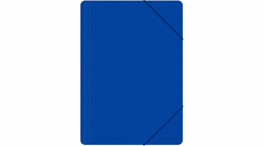 Kancelářská složka s gumičkou KANCELÁŘSKÉ PRODUKTY, A4, PP, 500 mikronů, 3-násobná, modrá