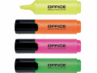 Zvýrazňovač kancelářských potřeb 2-5mm (čárový), 4 ks., m...