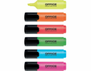 Zvýrazňovač kancelářských potřeb 2-5mm (čárový), 6ks, mix barev