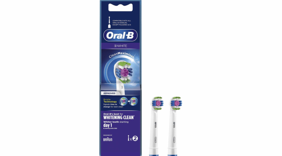 Hlavice Oral-B pro elektrický zubní kartáček CleanMaximiser EB18-2, 2 ks.