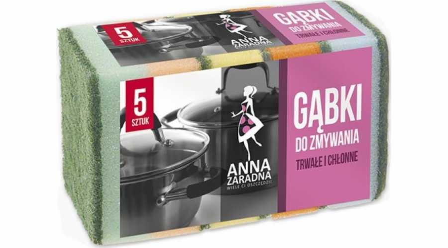 Anna Zaradna ANNA ZARADNA houbičky na nádobí, obdélníkové, 5 ks, mix barev