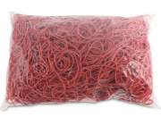 Kancelářské výrobky Kancelářské výrobky Gumičky, průměr 80 mm, 1,5 x 1,5 mm, 60 % pryž, 1000 G, balení, červená