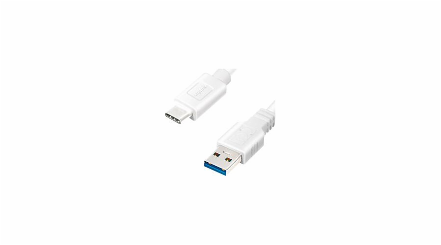LogiLink USB 3.2 Gen1x1 USB kabel, USB-A samec na USB-C samec, bílý, 0,5 m