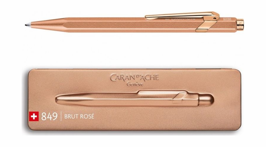 Caran d`Arche CARAN D'ACHE 849 Brut Rose kuličkové pero, M, v krabičce, růžové zlato