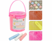 Křídy na chodník v kyblíku 15 ks