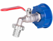 Ventil na IBC nádrž 3/4"+plastová redukce 60 mm s výpustí na had