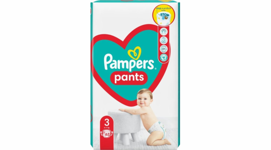 Pampers Pants 6-11kg size 3-MIDI 62pc