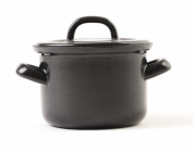 Hrnec BERYL smalt s poklicí černý 8 l