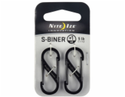 Nite Ize Carabiner S-Biner Dual #1 nerezová ocel černá 2 ks (SB1-2PK-01)
