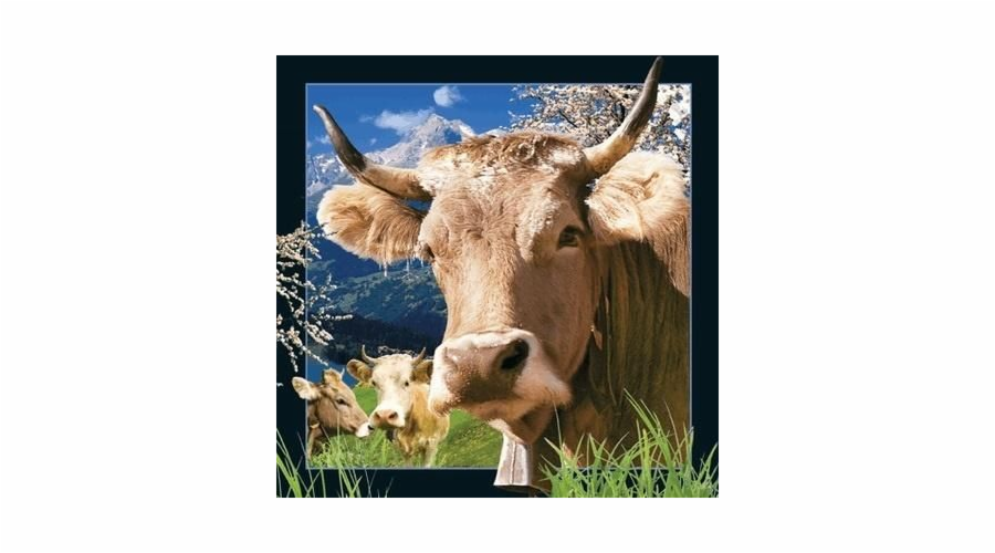3D pohlednice švýcarské krávy stojí za to ponechat