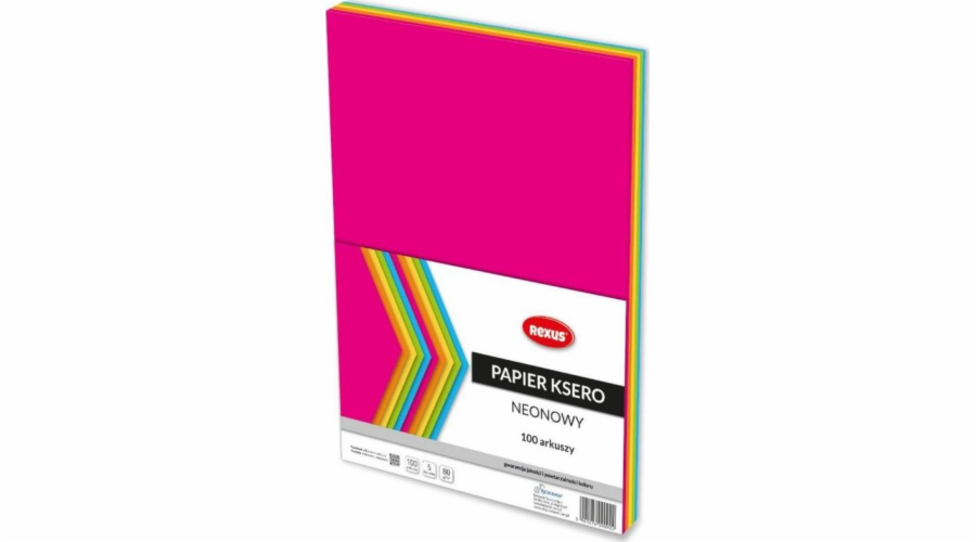 Beniamin A4 kopírovací papír 80g Mix neonových barev 100 listů