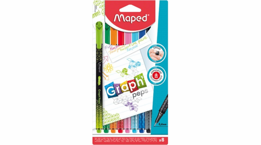 Maped Graph Peps Deco jemná linka 8 barev MAPED