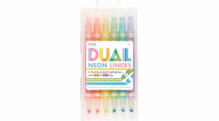 Ooly Dual Liner neonové fixy 6 barev
