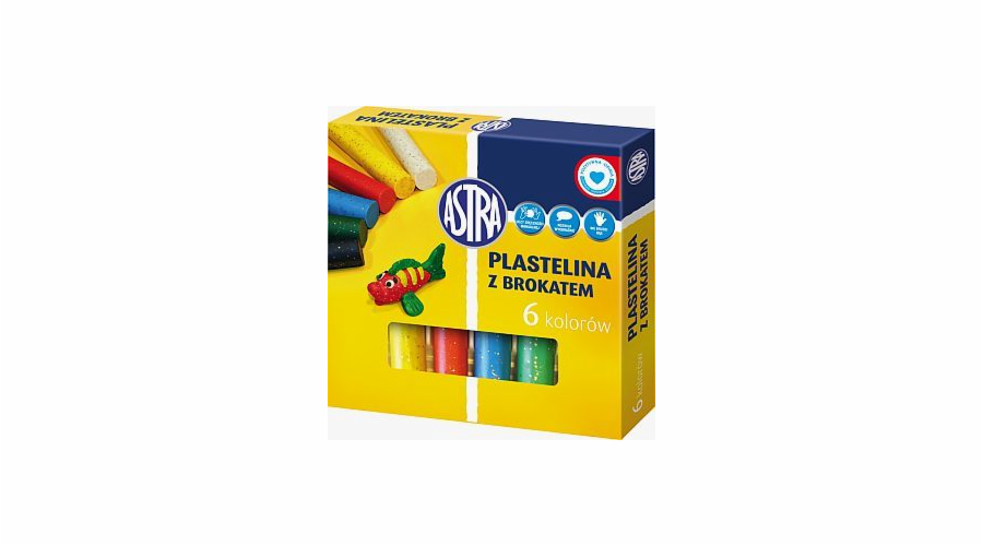 Astra Plasticine 6 barev se třpytkami