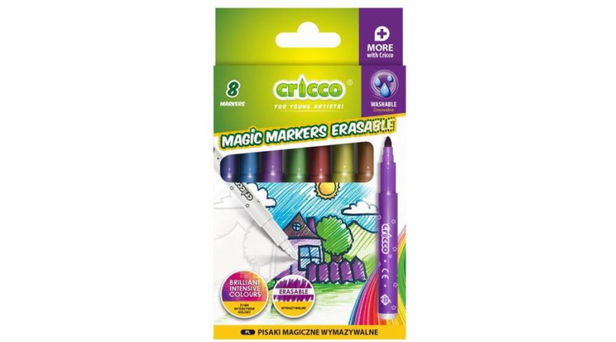 Cricco Magic fixy 8 barev stíratelné (CR387K8)