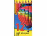 KW Trade Pastelky 12 barev eko bílá 170-2302