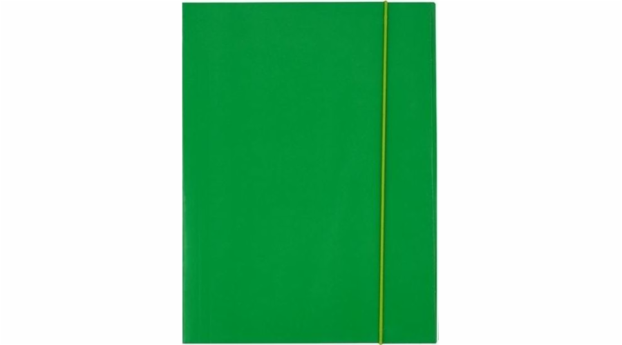 D.Rect Zelená kartonová složka A4 s gumičkou