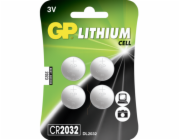 1x4 GP CR 2032 Lithium 3V 4 ks knoflíkové baterie 3V