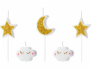 Party Deco svíčky sběrač Little Star - 5 ks univerzální
