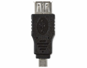 NEDIS redukce USB 2.0/ zástrčka USB micro B - zásuvka USB A/ černý/ blistr