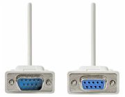 NEDIS sériový kabel/ D-SUB 9-pin zástrčka - D-SUB 9-pin zásuvka/ slonovinová/ bulk/ 2m