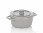 Zapékací miska pekáček s poklicí MALIN 14 x 9,5 cm šedá KL-15289