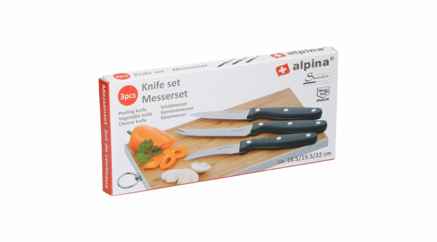 ALPINA Sada nožů na zeleninu 3 ks 18,5/19,5/22cmED-286993