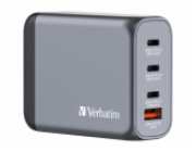Verbatim GaN-Ladegerät 100W, 1x USB-A , 3x USB-C (grau, PD 3.0, QC 3.0)