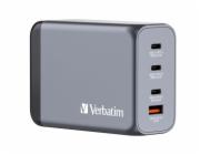 Verbatim GaN cestovní adaptér GNC-240, 3x USB-C PD 140W/100W/65W, 1xUSB-A QC 3.0