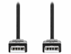 NEDIS kabel USB 2.0/ zástrčka USB-A - zástrčka USB-A/ čer...