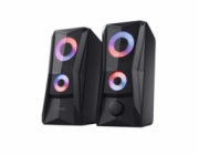 TRUST reproduktory GXT 606 Javv RGB-Illuminated 2.0 Speaker Set, černá
