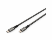 Digitus DB-300443-010-S USB 4, TypC na TypeC, PP opletení AL-Housing 8K@60Hz, PD3.0, 40Gbits/s, 1m, černý DIGITUS Připojovací kabel USB 4, TypC na TypeC, PP opletení AL-Housing 8K@60Hz, PD3.0, 40Gbits
