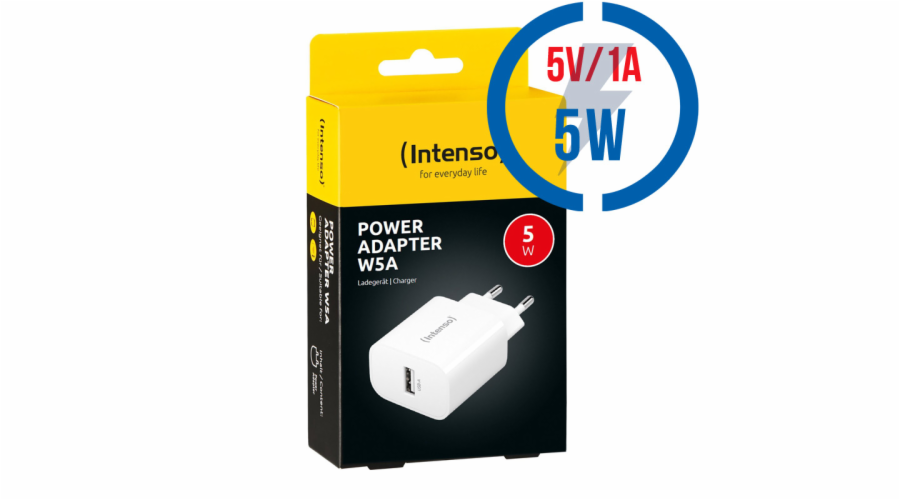 Intenso Power Adapter W5A white 1x USB-A 5W