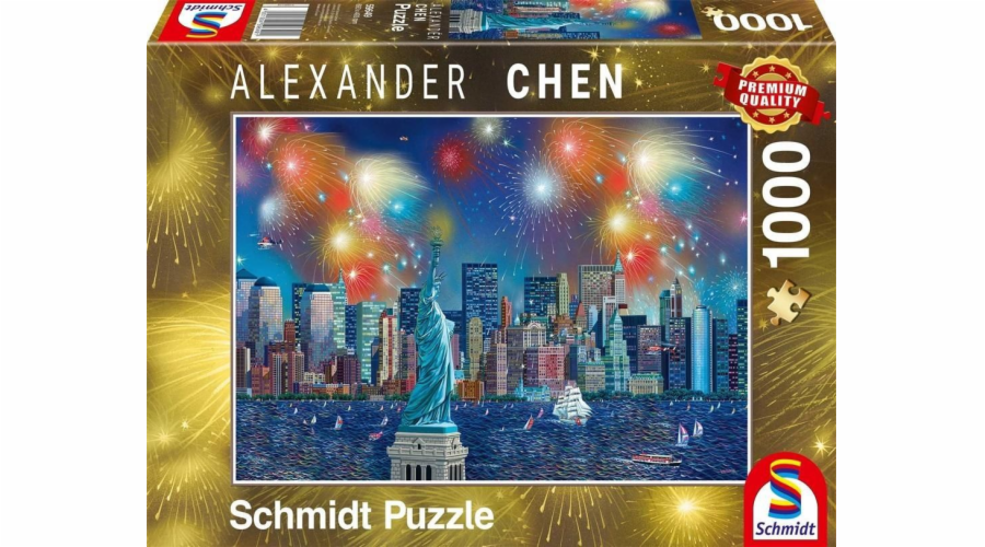 Schmidt Spiele Puzzle PQ 1000 Ohňostroj nad Sochou Svobody G3
