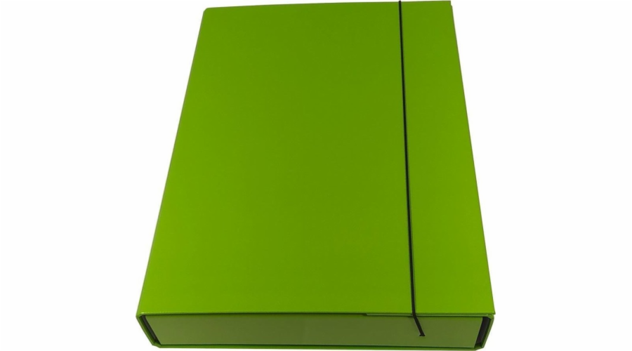 Světle zelená krabicová složka s gumičkou
