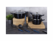 Sada nádobí s mramorovým povrchem 10 ks Aquamarine Metallic Line BH-6152