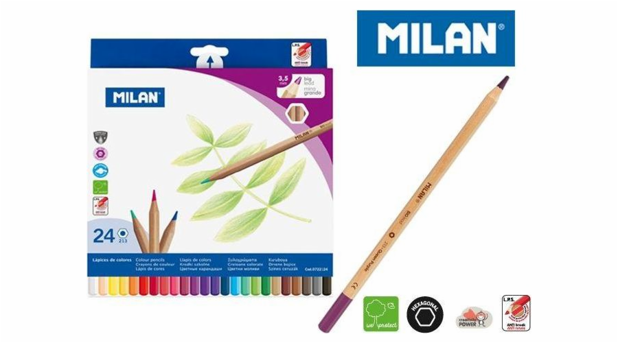 Milan Metalizovaná tužka pastelky 24 barev (198075)