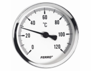 Bimetalový teploměr Ferro 0-120 63 mm 1/2" Axiální
