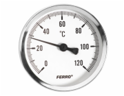 Bimetalový teploměr Ferro 0-120 63 mm 1/2" Axiální