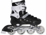 Inline brusle NILS Extreme NH10905 s vyměnitelnou skluznicí, nastavitelná černá velikost 31-34