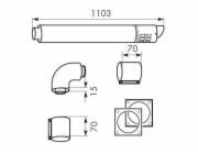 Výstup vodorovného výfukového plynu DN80/125 - 303209