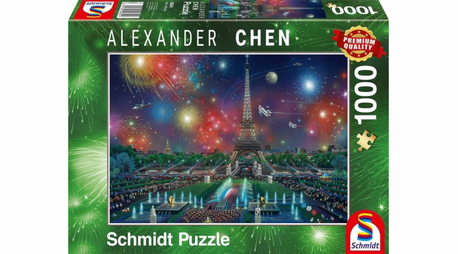 Schmidt Spiele Puzzle 1000 ohňostrojů nad Eiffelovou věží G3