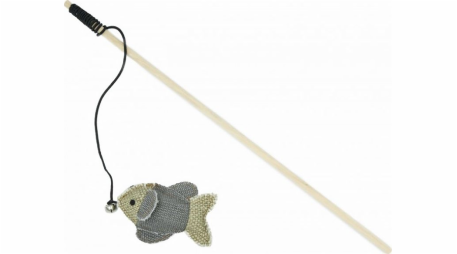 Barry King BARRY KING dřevěný rybářský prut s látkou ryba světle šedá/krémová 10x6,5cm/40cm
