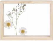 LoveInstant stojící dřevěný fotorámeček 10x14,5 cm / sušené květiny