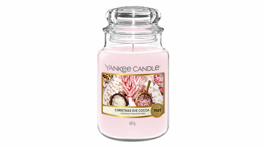 Svíčka ve skleněné dóze Yankee Candle, Vánoční kakao, 623 g