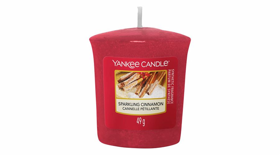 Svíčka Yankee Candle, Třpytivá skořice, 49 g