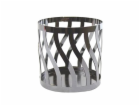 Svícen kovový Yankee Candle, Curve Gun Metal, výška 8 cm