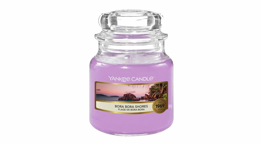 Svíčka ve skleněné dóze Yankee Candle, Pobřeží Bora Bora, 104 g